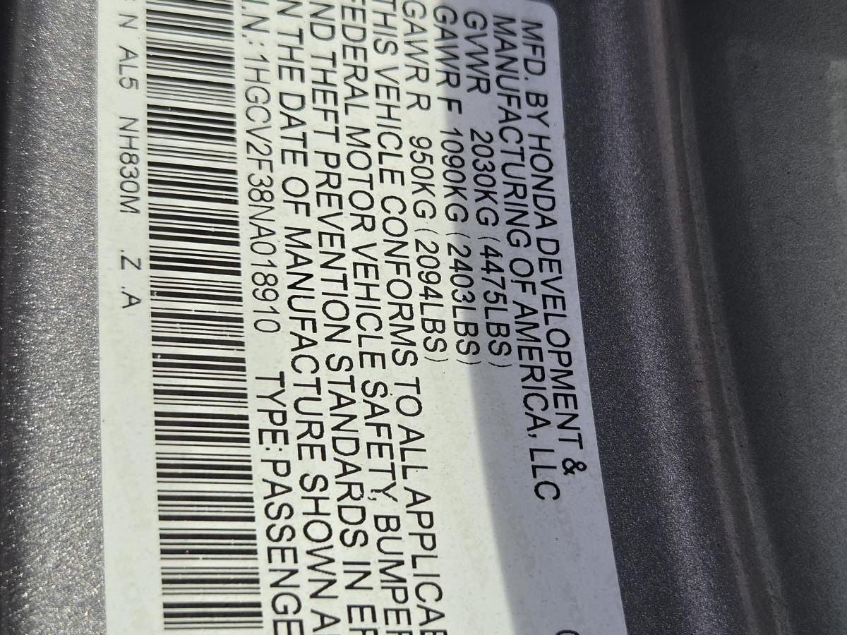 2022 Honda Accord Sport 2.0T