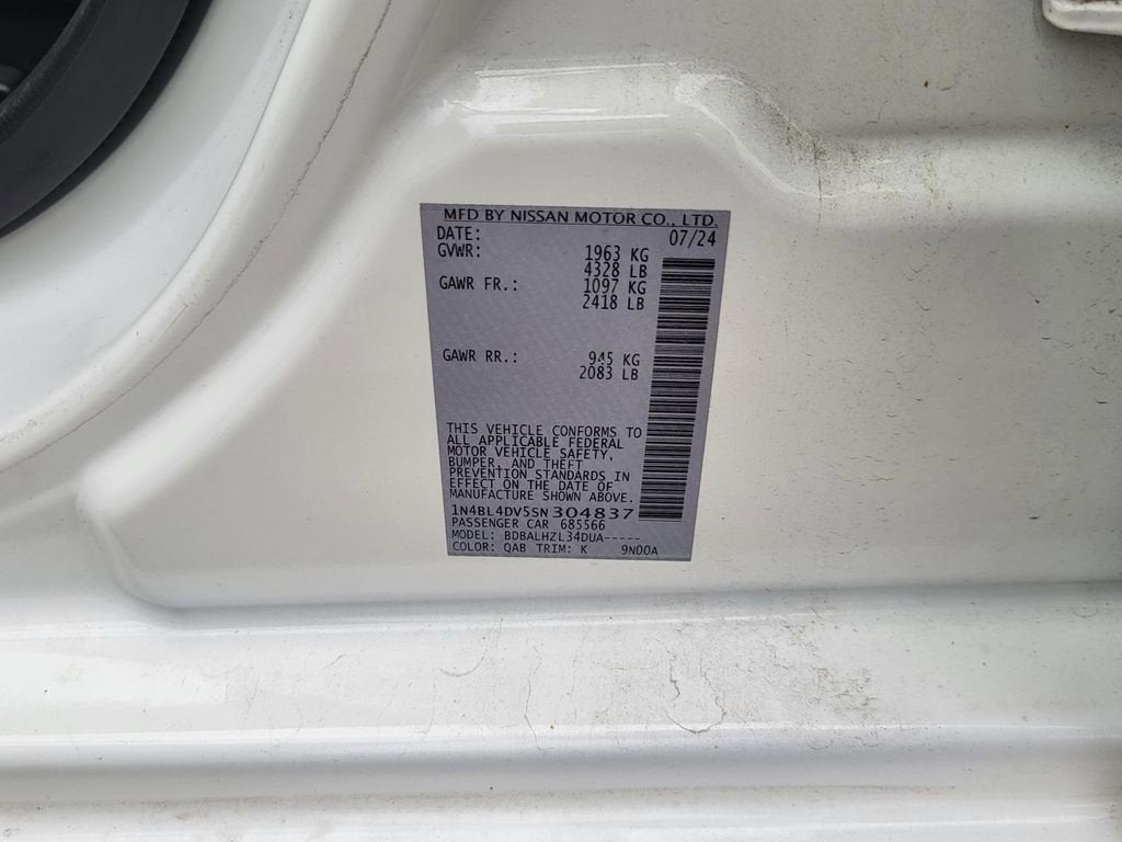 2025 Nissan Altima SV FWD