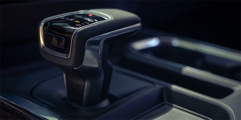Close-up of Silverado 1500 dashboard with Google Built-In and wireless phone connectivity