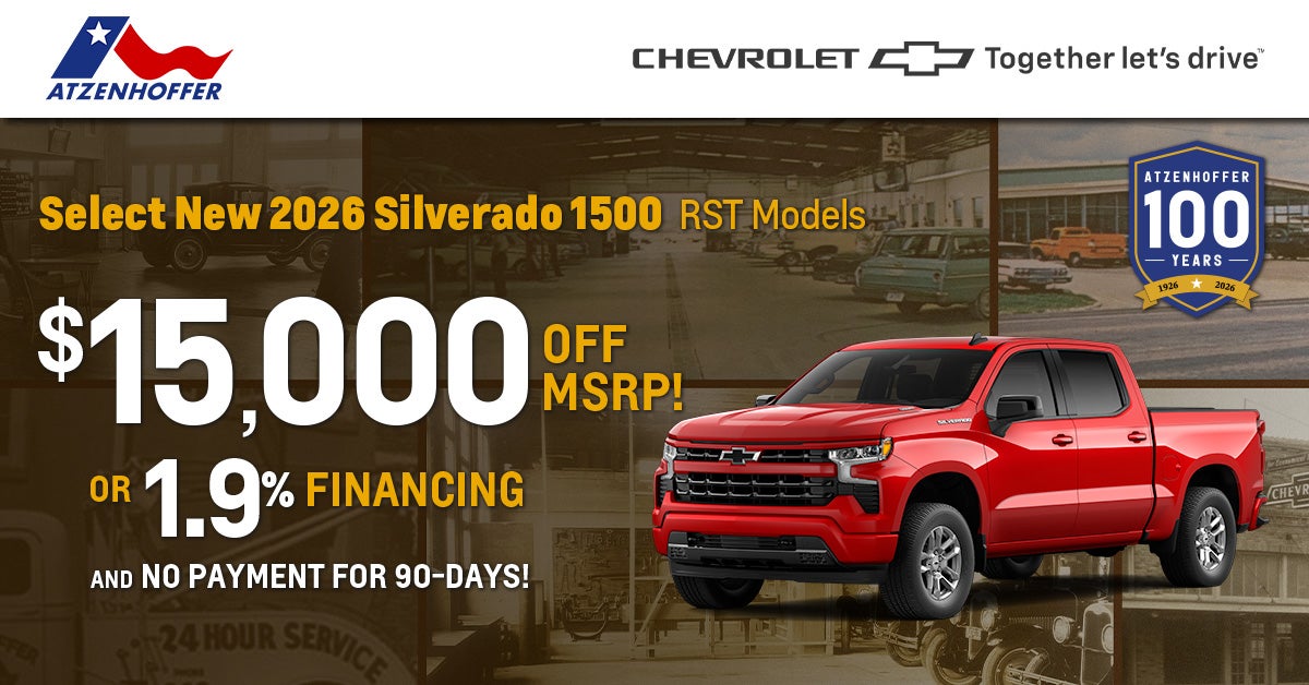 Select New 2026 Silverado 1500 RST Models