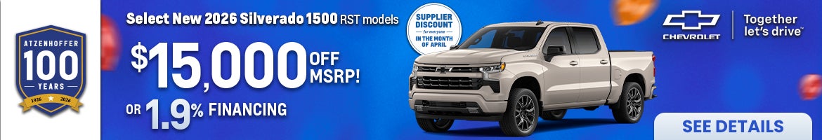 2026 Silverado 1500 RST models