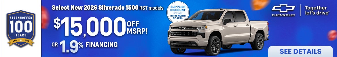 2026 Silverado 1500 RST models