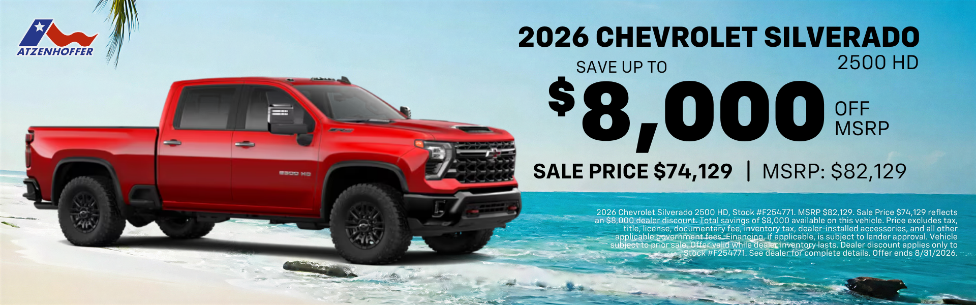 $8,000 off 2026 Silverado 2500HD